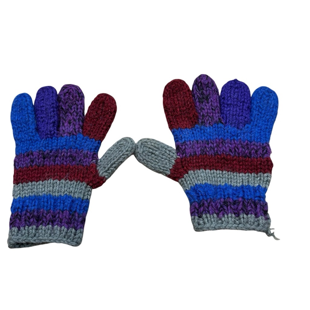 Vintage Knit Wool Gloves in Excellent Condtion